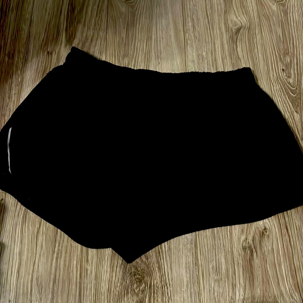 black athletic shorts